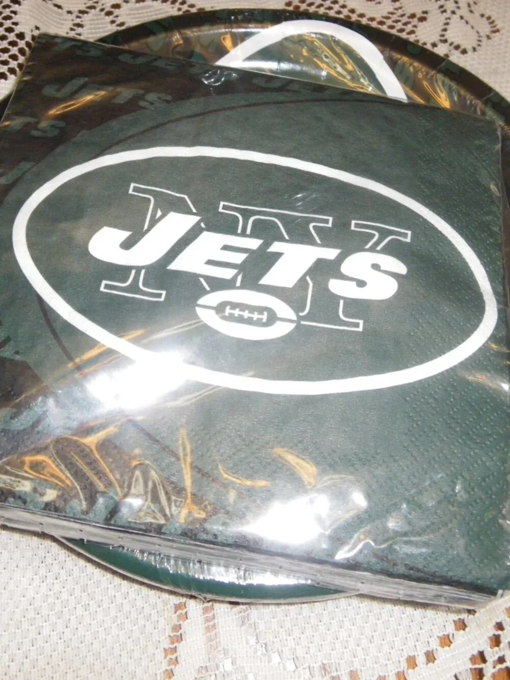 NFL Hallmark Party Pack! New York Jets 1,296 Plates 656 Napkins